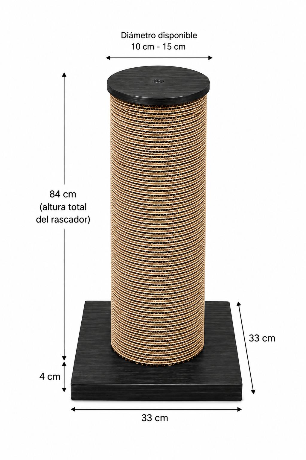 ARIES / Rascador Vertical para Gatos | Cartón Reciclado | 64 u 84 cm | Recambios - Imagen 11