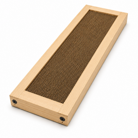 Rascador Reversible de cartón para gatos  / Modelo "LYRA"/ Rascador moderno de suelo o pared / Mueble para gatos minimalista y elegante