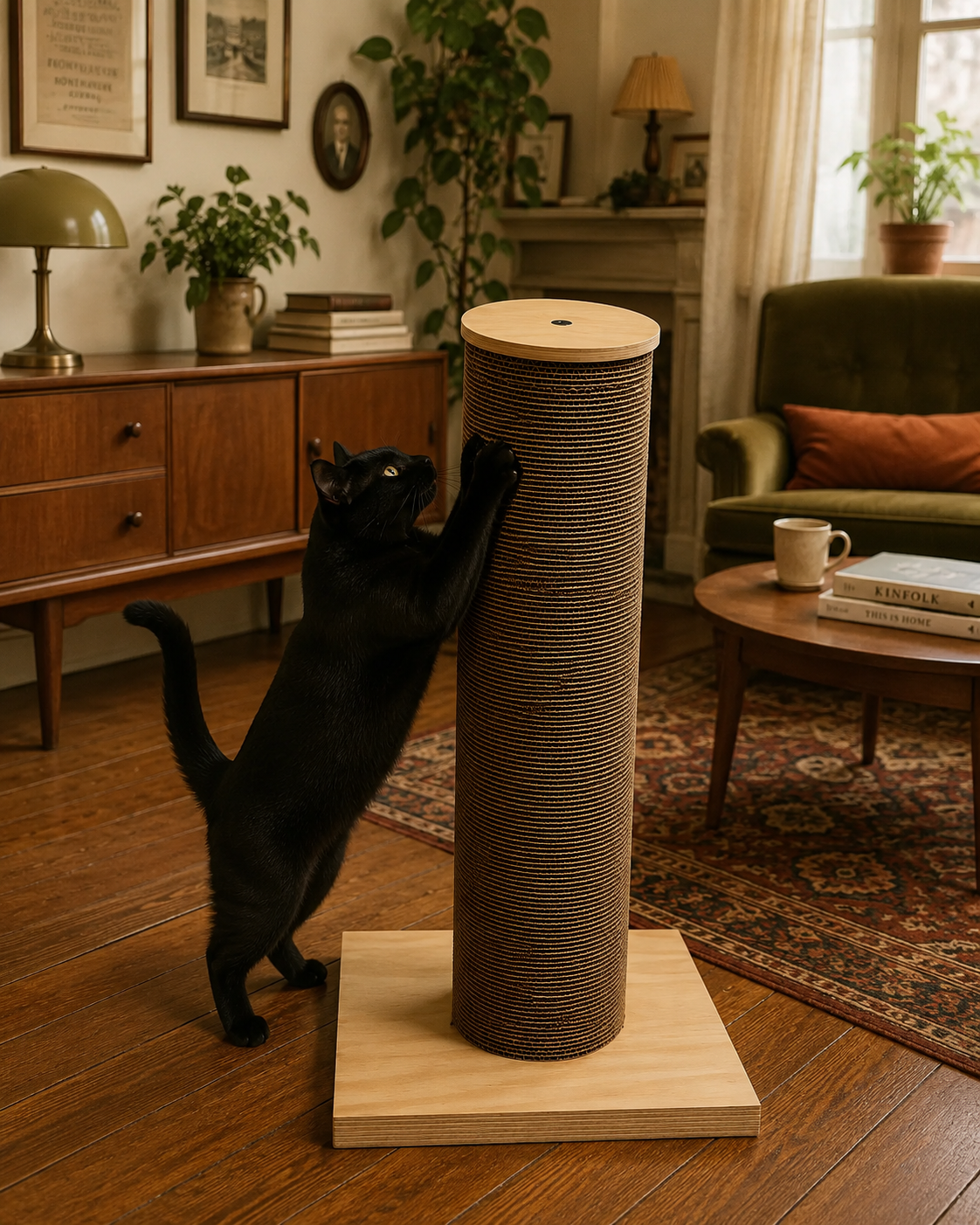 ARIES / Rascador Vertical para Gatos | Cartón Reciclado | 64 u 84 cm | Recambios - Imagen 5