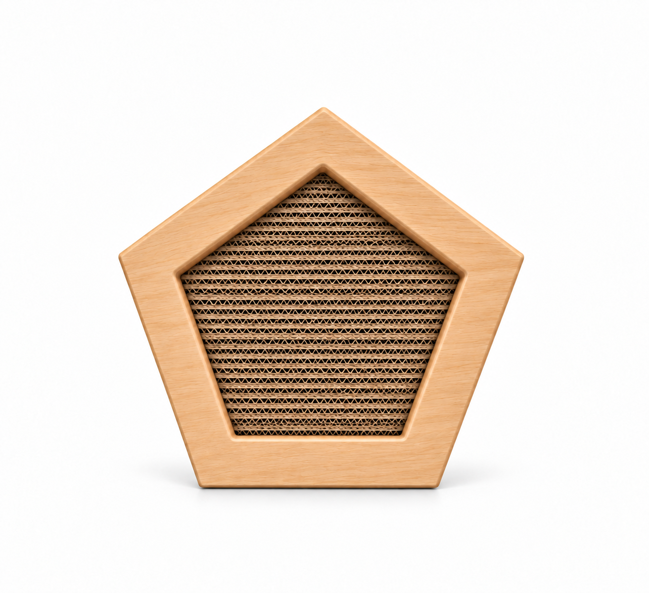 MARTE / Rascador para Gatos | Forma de Pentágono | Rascador de Pared o Suelo | Cartón, Sisal o Moqueta | Superficie Intercambiable